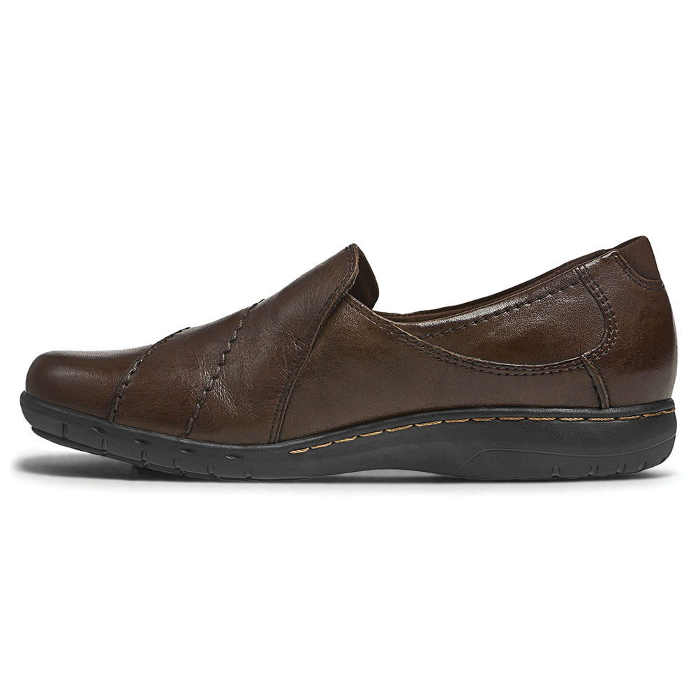 Rockport Singapore Womens Slip-On - Cobb Hill Paulette Dark Brown - VE6208749